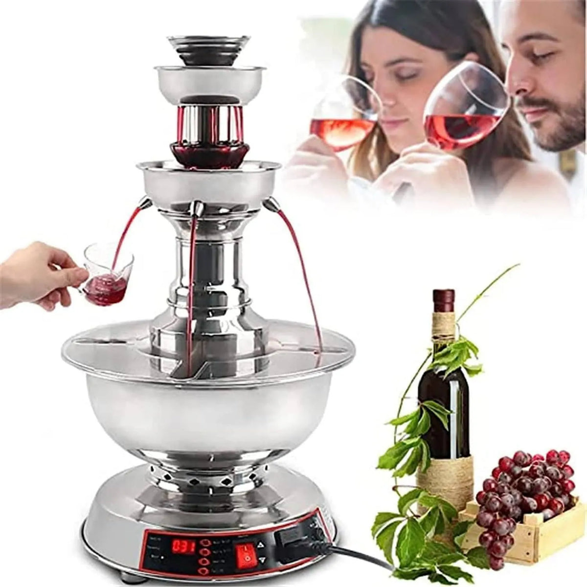 QYOEGSQ, dozownik, 120 W, 3, 5 l, 3 poziomów, 2 strefy temperaturowe