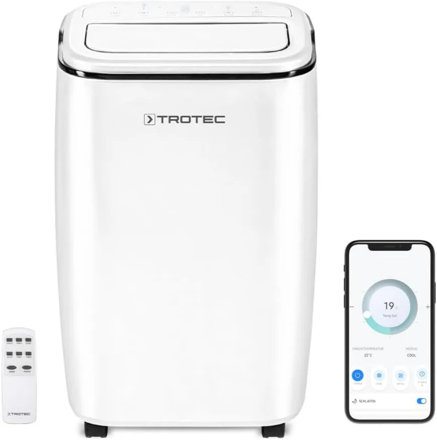 PAC 3501 klimatyzator, 3,5 kW, 12 000 BTU, timer, sterowanie WiFi, zdalne sterowanie, TROTEC Przenośny klimatyzator S WiFi, 3 poziomy wentylacji