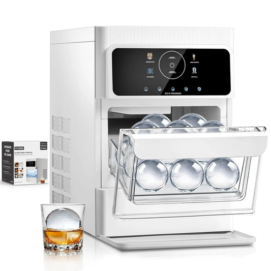 FOHERE kostkarka do lodu, dotyk, ekran LCD, 5 'Sferical Ice maszyna Extra- Larges