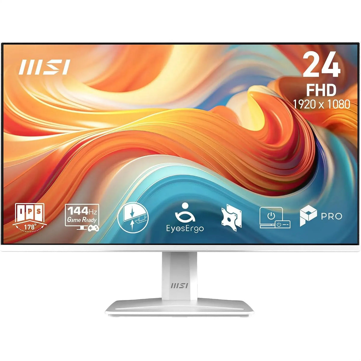 MSI monitor komputerowy, Dalle IPS 1920x1080, Pro profesjonalny Screen 23.8 'FHD, 144 Hz, 1ms MP243WA E14, DisplayPort, VESA, HDMI, Adaptive- Sync kompatybilne