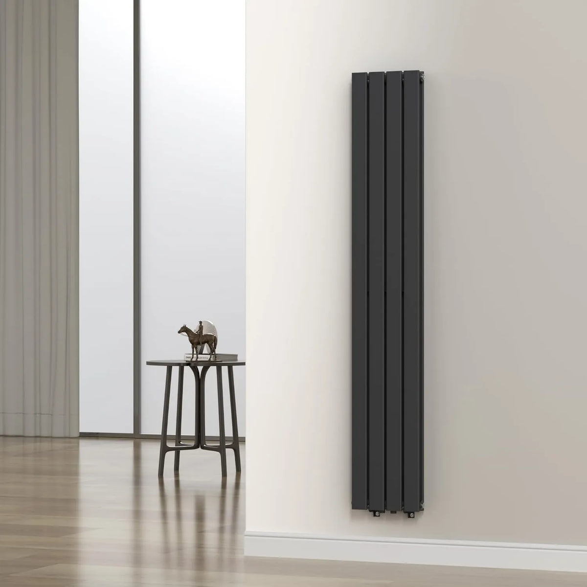 [neu.haus], Elektryczna grzejnik, 180 x 30 x 7 cm, 1122 W, dekoracja pokoju dziennego, czarny