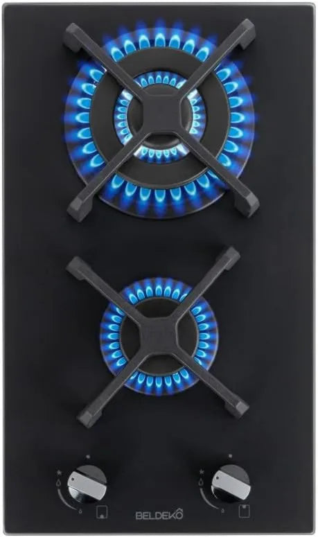 BELDEKO płyta grzewcza, Płyta gazowa, 2 pola grzewcze, 5200 W, grill, żelazko, piec gazowy, czarny