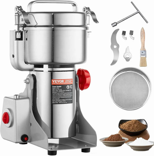 VEVOR, Moulin, 3000 W, 1000 g, profesjonalna stal nierdzewna, do szybkiego mielenia ziaren Herbal Spices Coffee