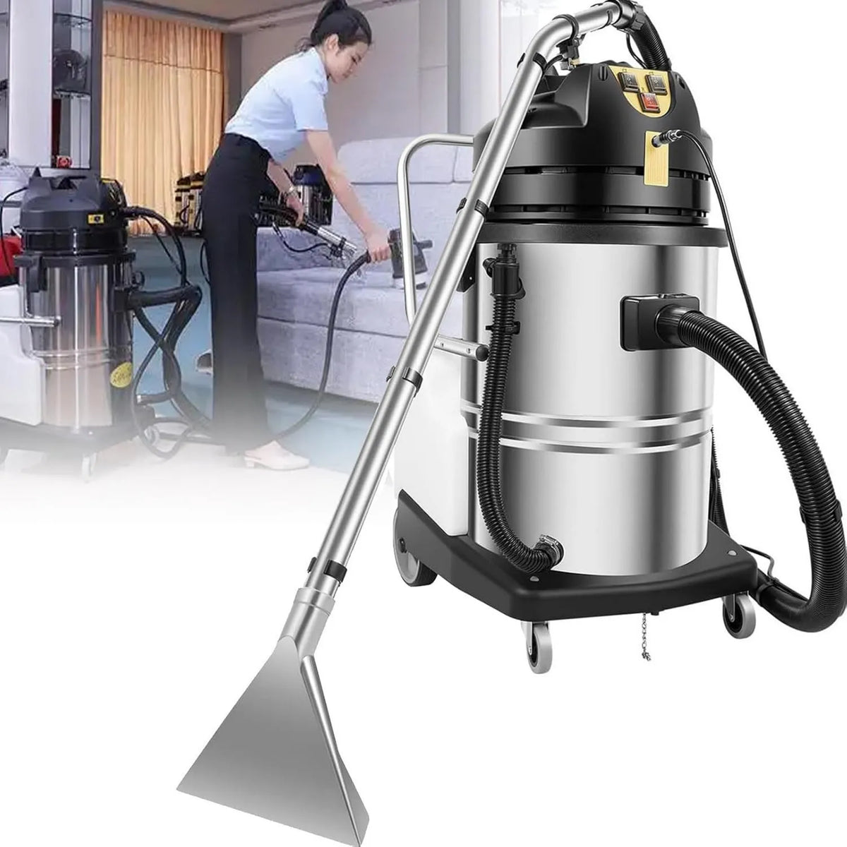 JIADUOFU odkurzacz piorący, Odkurzacz, 60 l, 2100 W, przenośny, Profesjonalny czyszczący dywan 3 w 1, 15.8 Gal