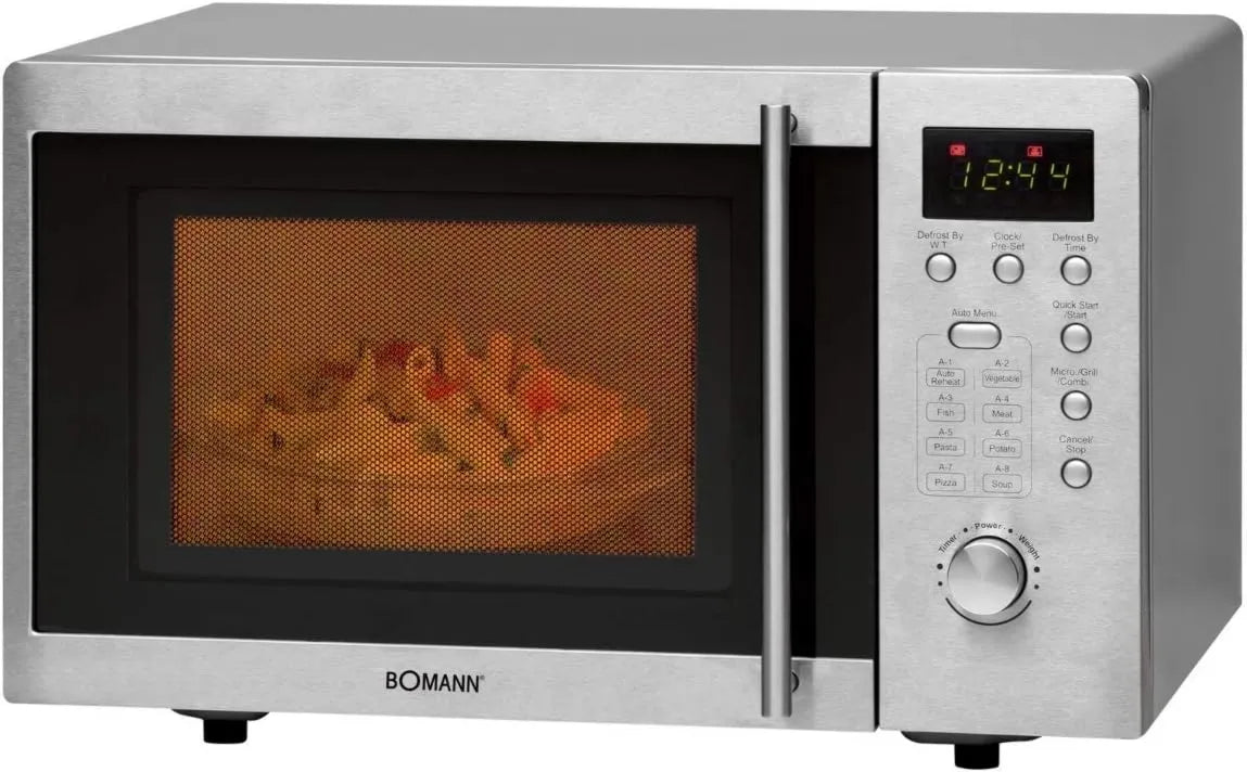 Bomann, kuchenka mikrofalowa, 20 l, 8 programów, do zabudowy, grill, mała mikrofalówka z 8, MWG 2211 U CB, 1000 W, miejsce do gotowania 20 l