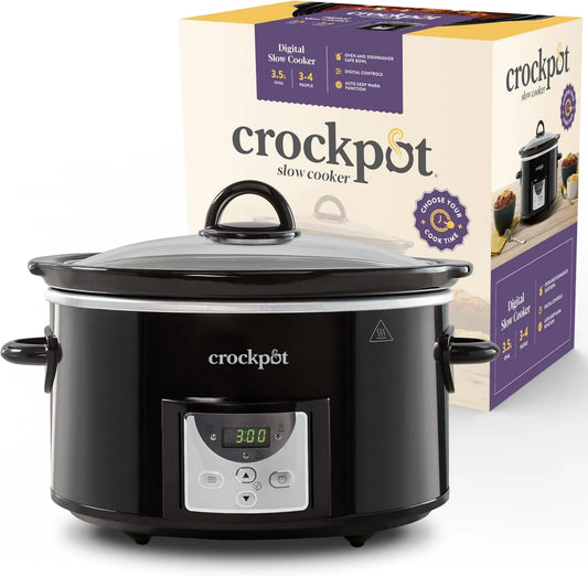 CROCK-POT, EU 2 gniazdo CSC113X, 3, 5 l, zegar, czarny, maszyna Crock- Pot cyfrowy Mijot