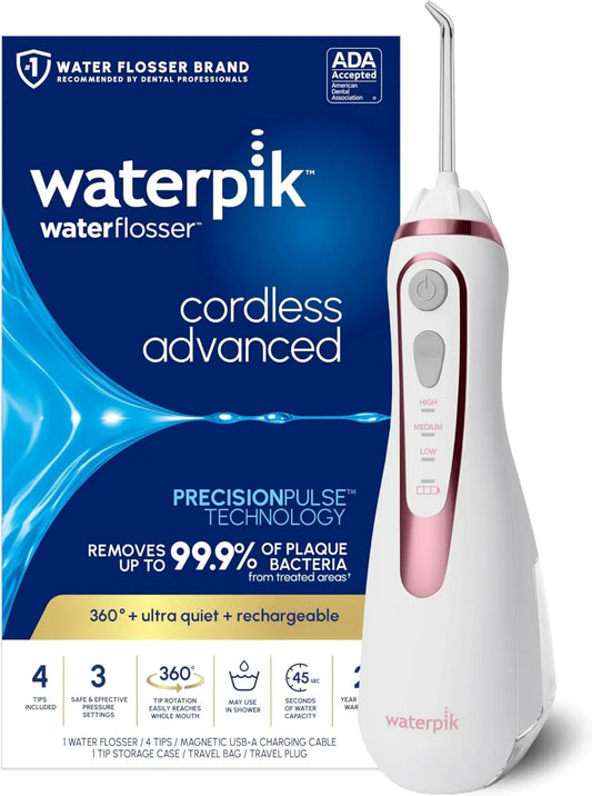 Waterpik, przenośny, elektryczny hydropuls dentystyczny, IP65, bezprzewodowy, do zębów