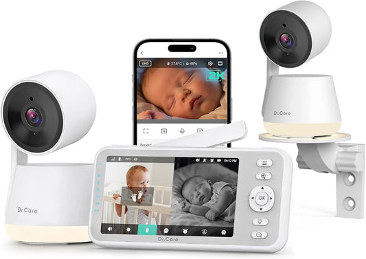 Dr.Care, Babyphone, Monitor wideo dla dzieci, WiFi, Pielęgnacja Kamera dla dzieci WiFi 2K