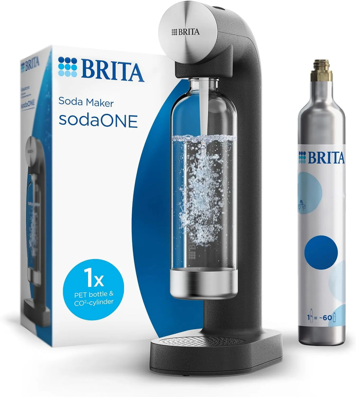 BRITA, Akcesoria do urządzeń, czarny, pokój i akcesoria, System zgazowania w domu y nowy akcesoria kuchenne bardzo modne