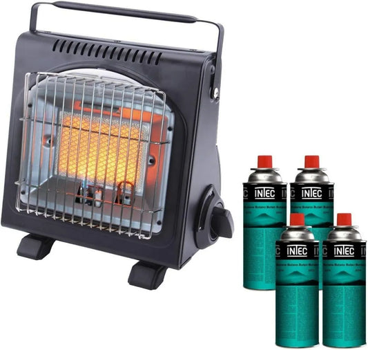 INTEC, Elektryczny grzejnik, 1700 W, przenośny, dotykowy, kemping, Piezo zapłon zabezpieczenia anty- Basic & ODS, Idealny kemping, CE certyfikat