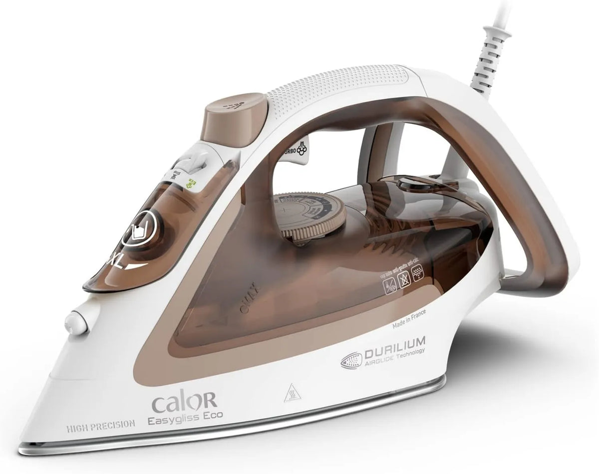 Calor żelazko parowe, Easygliss Eco Iron, 2800 w, Quick Heater 2800 W, Przepływ pary 50 g / min, Clay, Wysokiej wydajności żelaza