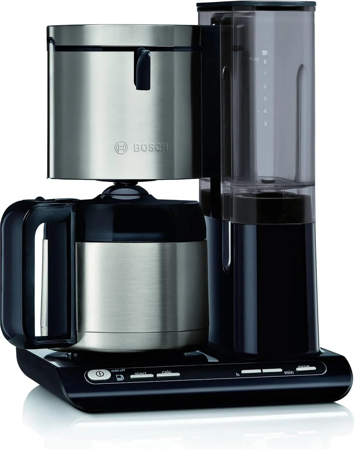 Bosch TKA8A683 ekspres do kawy, 1,1 l, 12 filiżanek, praca automatyczna, Styline przelewowy ekspres do kawy, czujnik aromatu, automatyczne wyłączanie