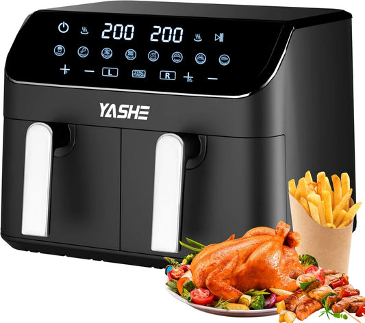 YASHE frytkownica beztłuszczowa, Fritter, 9 l, 1 programów, 8- in-1, dotyk, Funkcje Dopasowanie Cook & Smart Zakończ Frituse Air Chaud 8 w 1