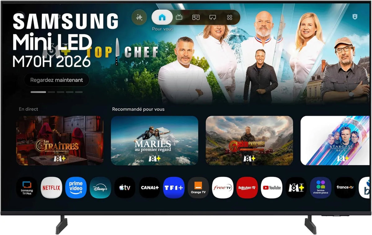 Samsung, M70H Smart TV, 43 cali, 144 Hz, TV, 4K UHD, HDR, 2026, Czysty kolor widma, Dynamiczny pakiet dźwiękowy, Vision AI Companion