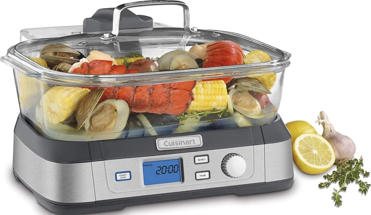CUISINART, Stm- 1000 kuchenka, para, stal nierdzewna, szkło, kuchnia Stm-1000