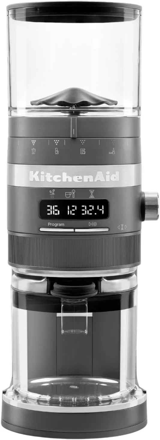 5KCG8433EMS młynek do kawy, Kitchen Aid młynek do kawy, ARTISAN 5KCG8433, medalion srebrny, od French Press do Espresso