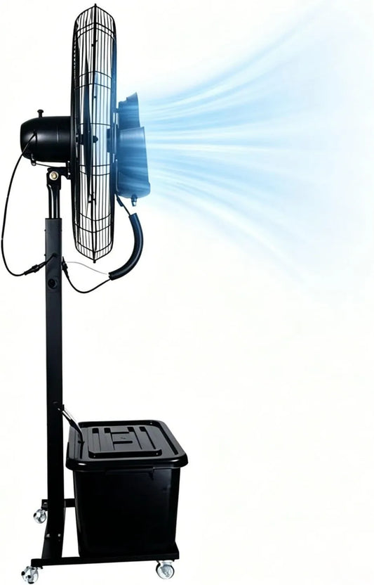 Lsoiup, Odświeżacz powietrza, 200 cm, 42 l, Ø 81 cm, na zewnątrz, koła jezdne, 3 prędkości, oscylacja 90 ° Prawy - lewy