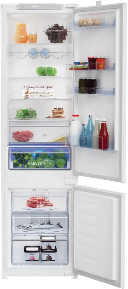Beko lodówka, kombinowana BCHA306E4SN, 289 l, z zamrażarką, zintegrowana Glider 289 l - BCHA306E4SN