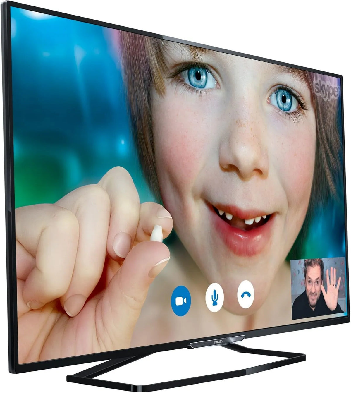Tp Vision telewizor, Philips 48PFK6409 Smart TV, 48 cali, 1920 × 1080, TV, DVB- S2, Full HD, IPS płyta, czarny, 6000 serii, 121, 92 cm, PAL, NTSC, SECAM, analogowy DVB-S2