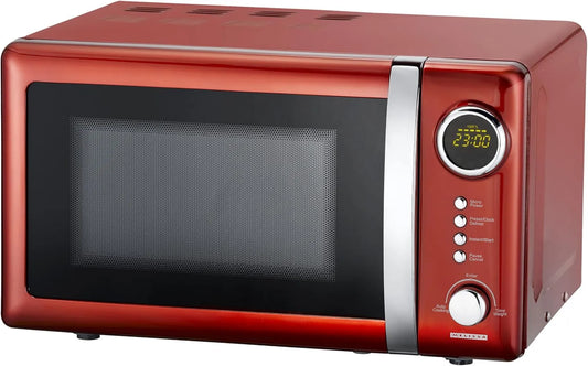 Kuchenka mikrofalowa, 700 W, 5 poziomów, timer, Melissa 16330109 Classico kuchenka mikrofalowa w stylu retro, metalowa obudowa, 5 poziomów mocy