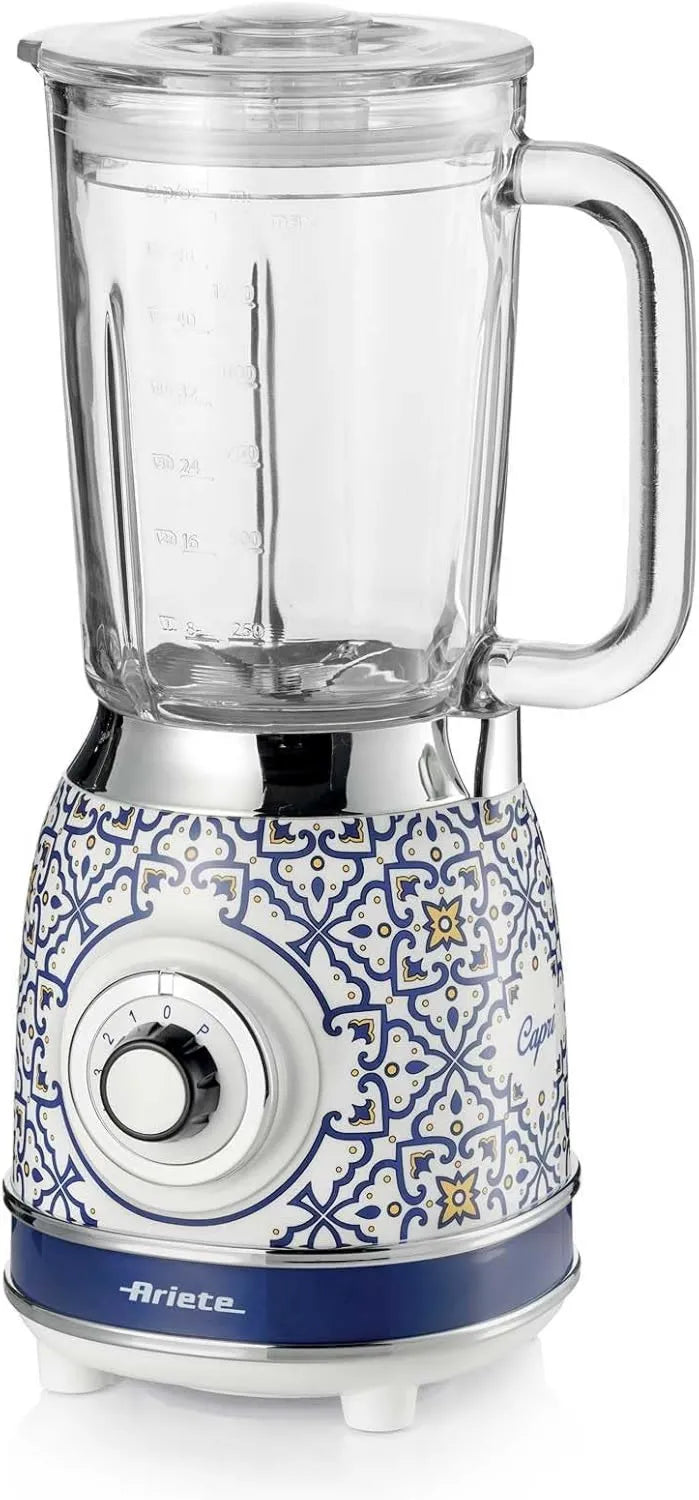 Ariete blender kielichowy, Mikser, 1, 5 l, stal nierdzewna, 4 Speedy + Puls z funkcją szlifowania na lodzie, 4 Ostrza ze stali nierdzewnej, 583 Capri, 1000 Watts