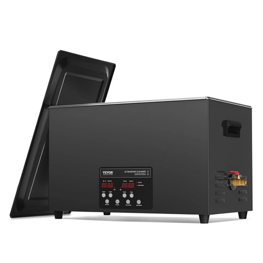 VEVOR, W 40 Grzejnik elektryczny, 30 l, 600 W, licznik, czarny, Ultrasonika 600 kHz, Cyfrowy czyszcznik ultradźwiękowy 30 l