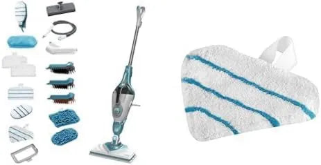 BLACK+DECKER, czarny+DECKER czarny+DECKER czarny+DECKER czarny+DECKER Czarne + Decker Akcesoria do urządzeń, 1600 W, duży zbiornik, para, czarny, Czas ogrzewania 13.87 s, Brom parowy z myjnią ręczną