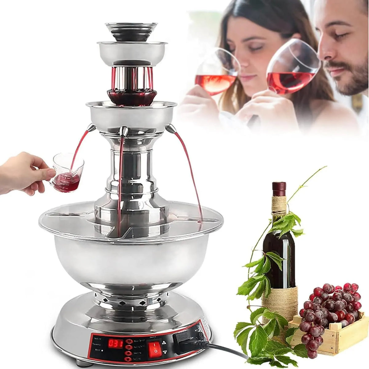 JINGEDD, Maszyna Dispenser, Fontanna, elektryczna ekspres do kawy, 3, 5 l, do Le Vin