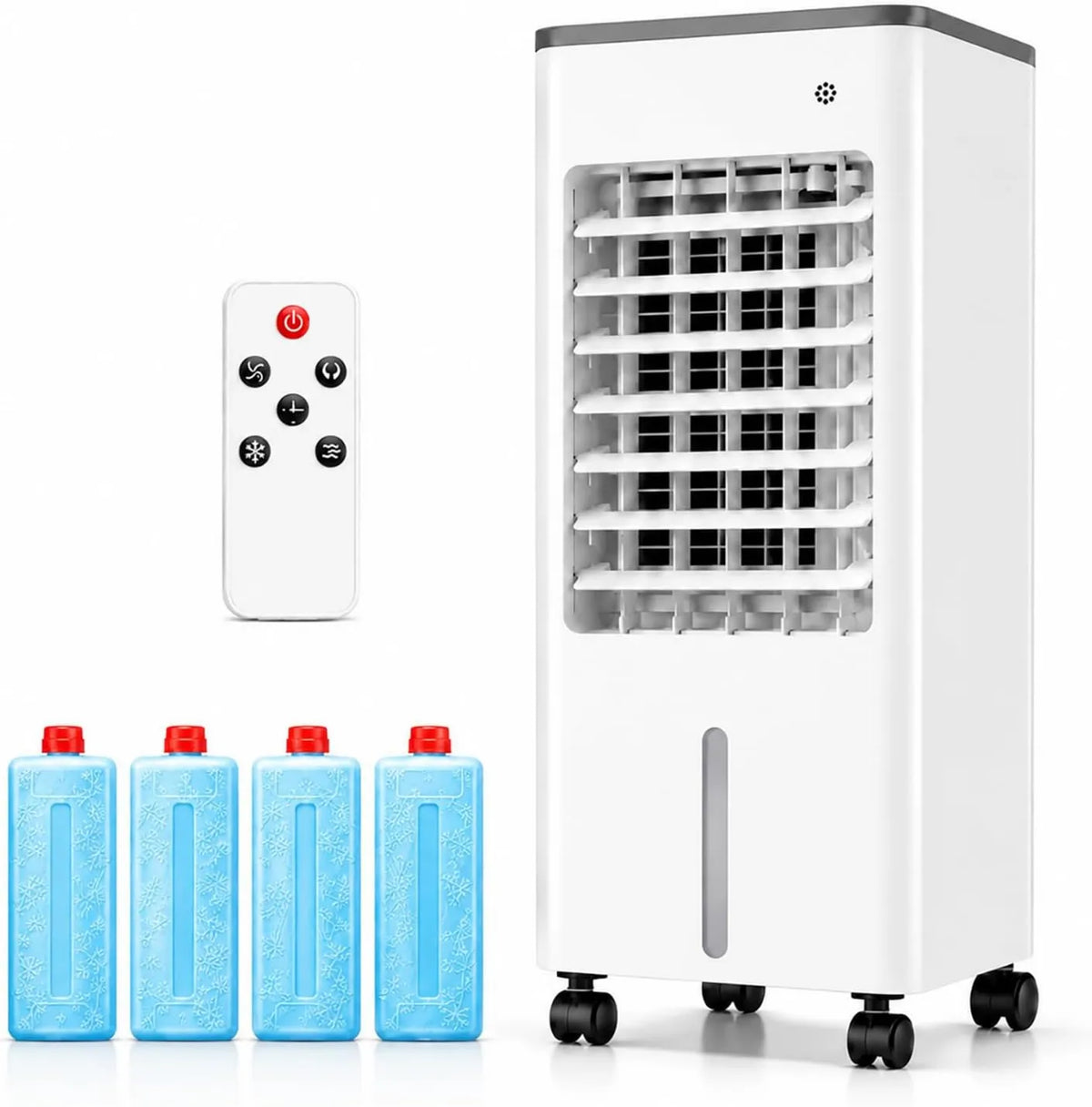 Derlvbak klimatyzator przenośny, Klimatyzator 2- 8h, 12 l, klasa energetyczna E, dotyk, zegar, 90 ° oscylacja, duży zbiornik, pilot i ekran dotykowy 2-8h