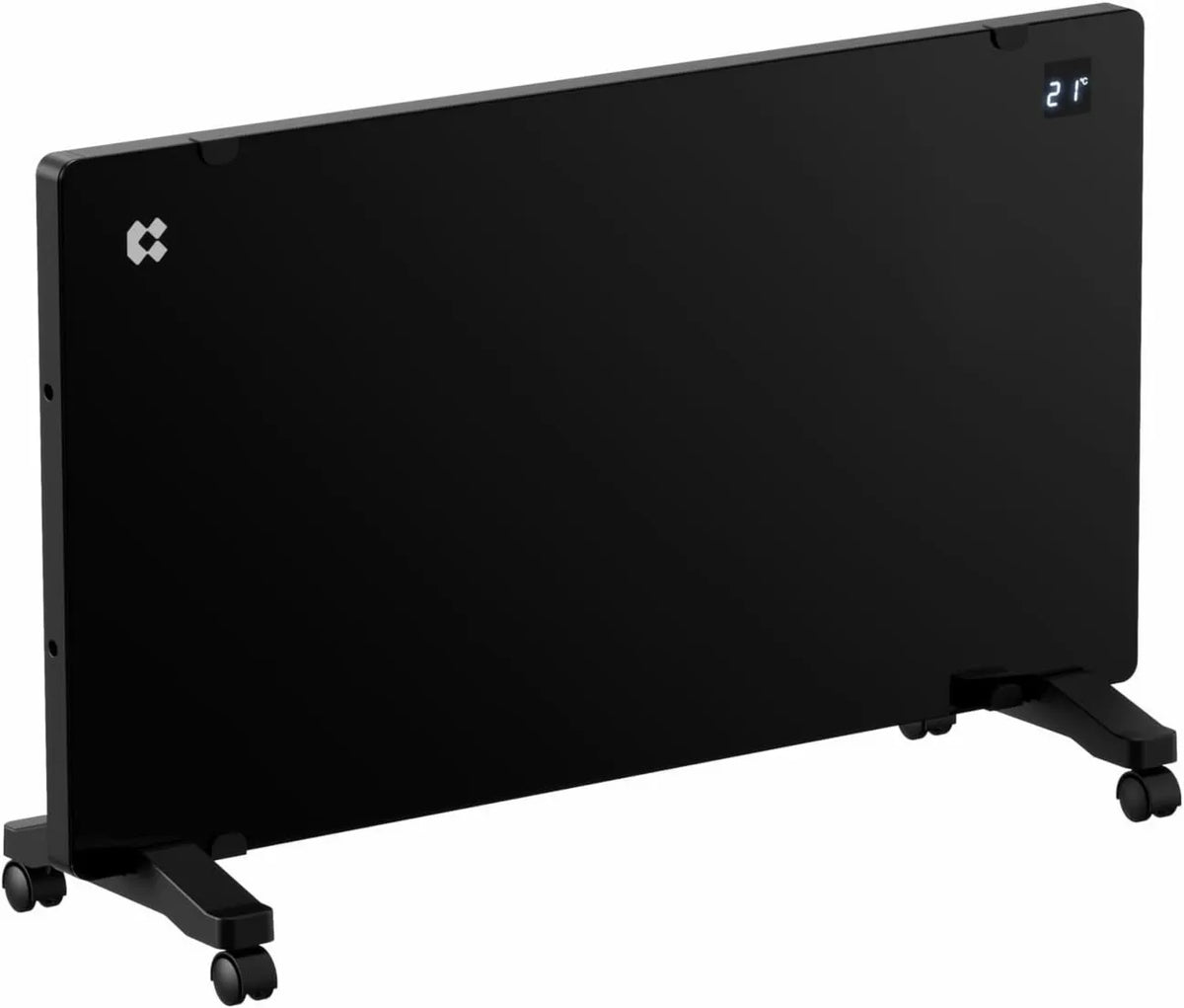 CIARRA grzejnik elektryczny, B 2000 W CBHX20- B Elektryczny grzejnik, 2000 W, koła jezdne, WiFi, czarny, inteligentny WiFi & PID CBHX20-B