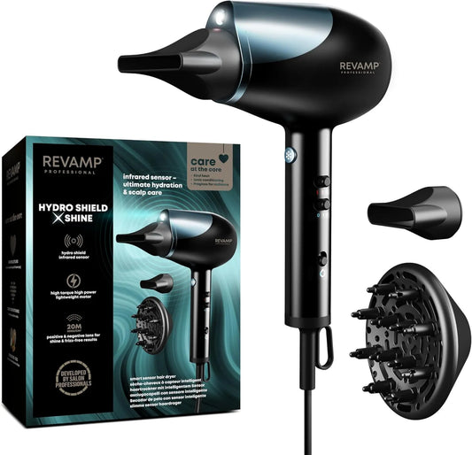 REVAMP suszarka do włosów, Diffuser, Czujnik, Silnik, 1800 W, Profesjonalne, Funkcja grzewcza, do głośności i sclat