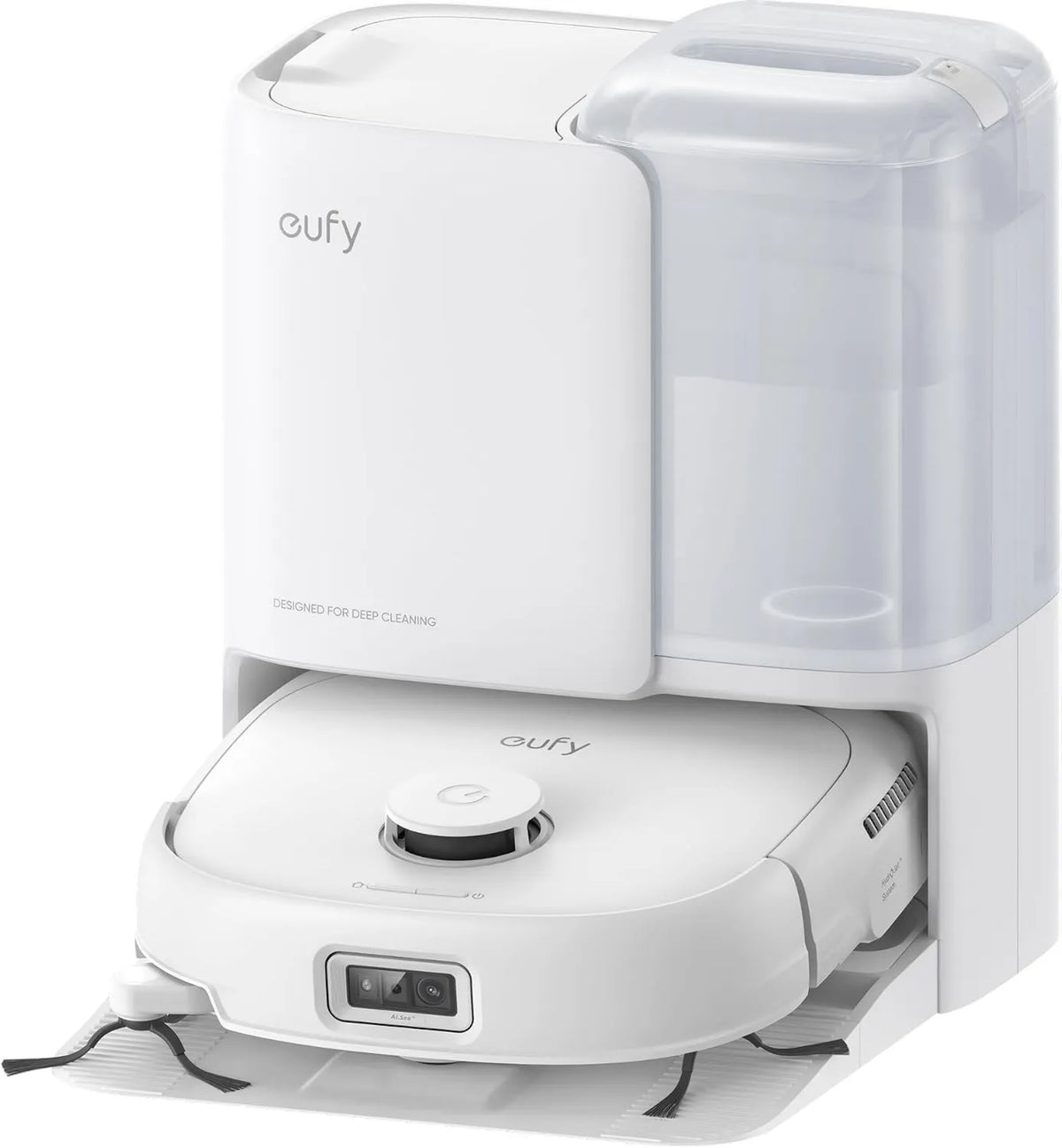 E25 odkurzacz, 20 000 Pa, praca automatyczna, eufy Omni odkurzacz automatyczny, system HydroJet, turbosprężarka o mocy 20 000 Pa, ramię CornerRover