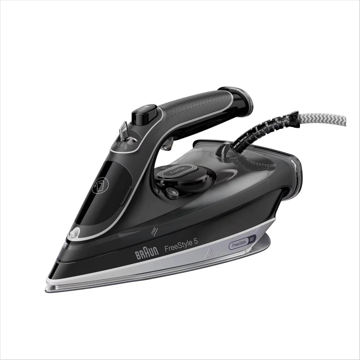 Braun żelazko parowe, SI 5188 Para pionowa, Czarny, FreeStyle 5 BK, Żelazko z FreeGlide 3D podeszwą, Rafale para 220 g / min, 2800 W