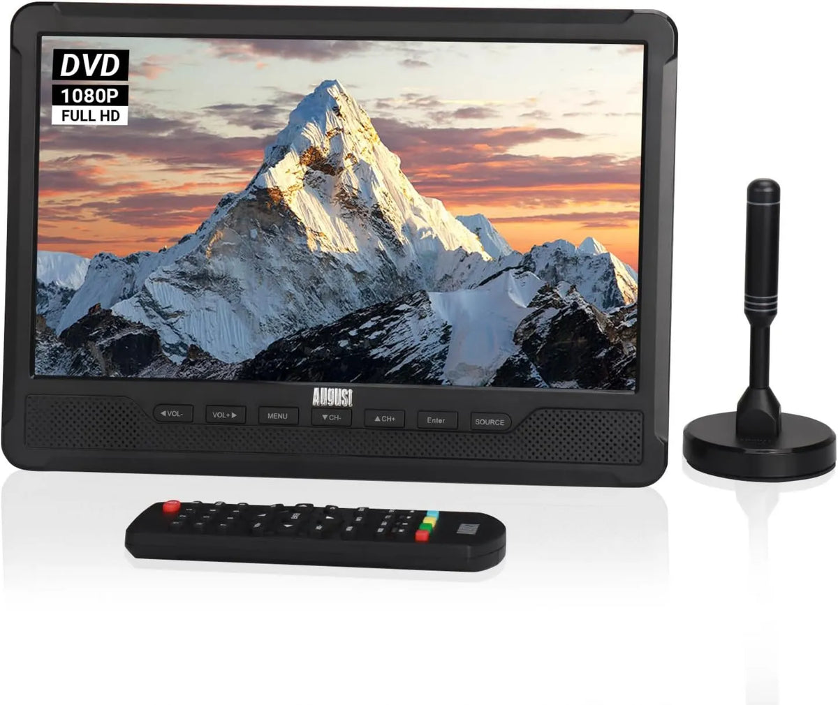 August, Smart TV, TV, DA383, HDMI, USB, mobilne, kemping, TV nagrywanie TNT HD, Wyjście audio