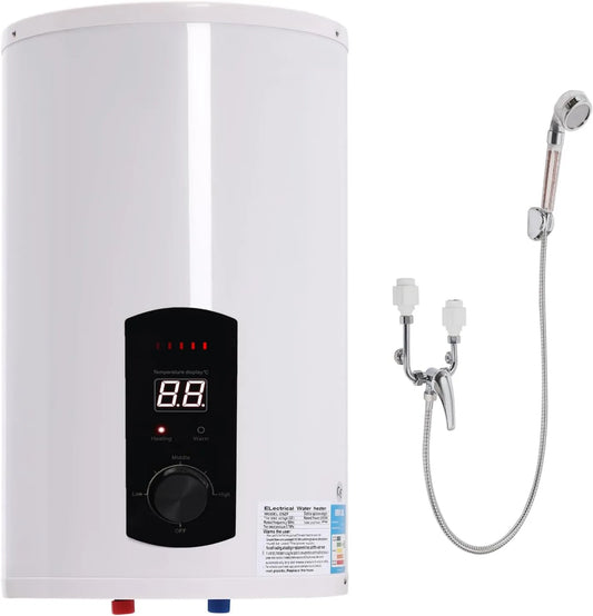 Elektryczny podgrzewacz wody, elektryczny podgrzewacz wody do kuchni 2000 W, pionowy zbiornik ciepłej wody 0,7 MPa 25-75 °C z regulacją temperatury