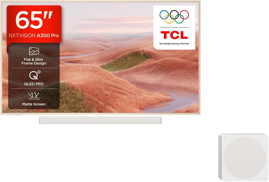 TCL, Google 3.1.2- 230 W Smart TV, 164 cm, 3840 × 2160, 4 HDMI, TV, 4K UHD, QLED, Sound Bar + Surround Caisson 3.1.2-230 W