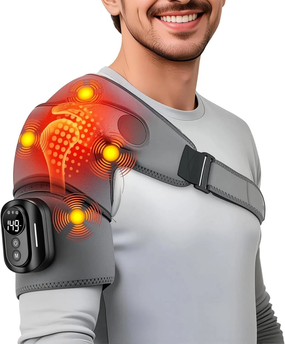 Huiteng XR, Masażer, 5 trybów, funkcja ogrzewania, potrójna metoda Hewelth Shoulder Masager