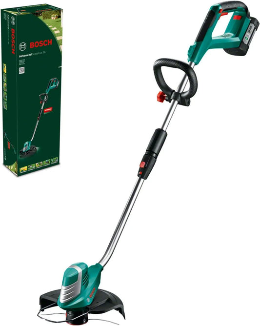Bosch podkaszarka, 30 cm, zasilanie akumulatorowe, Akumulatorowa podkaszarka AdvancedGrassCut 36 marki, średnica cięcia 30 cm