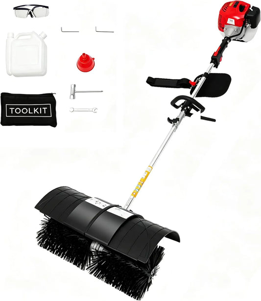 BAOCHADA, Nożyce do śniegu benzynowego 52 cm3 Zamiatarka do śniegu benzynowego 2.3 PS Snowshoe z gogle ochronne i pasek barkowy Ręczny snowshoe