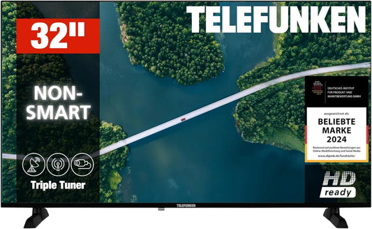XH32P900S telewizor Smart TV, 80 cm, 1366 x 768, TELEFUNKEN 32-calowy telewizor LED HD Ready, 1366 x 768 pikseli