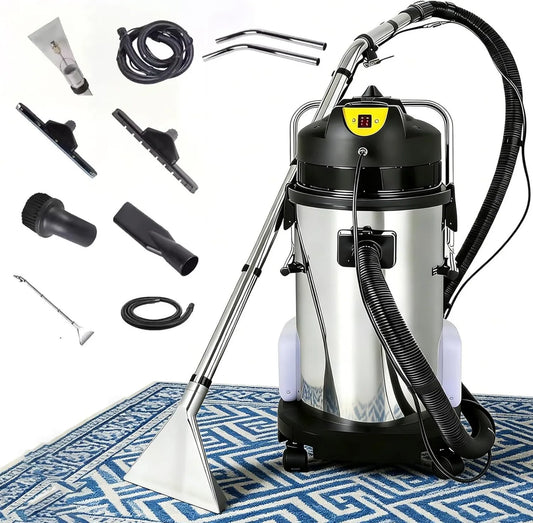 Naturalpowev odkurzacz piorący, Czyszczenie, Dywany, 40 l, Duży zbiornik, Profesjonalne, Stal nierdzewna, Do twardego meblowania tkaniny i twardych podłóg