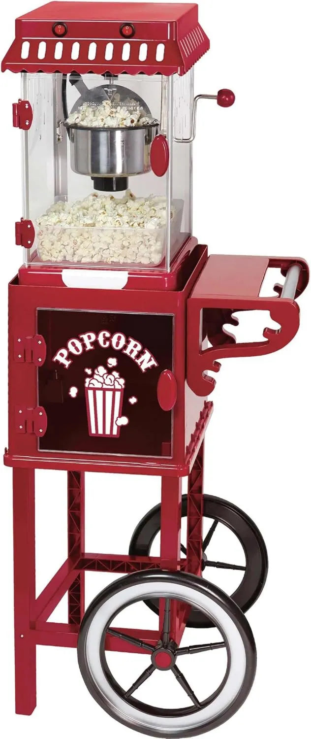 EPIQ, Popcorn maszyna, wózek, 1.15 m, Retro xxml popcorn maszyna z 1.15 m wózkiem wysokim