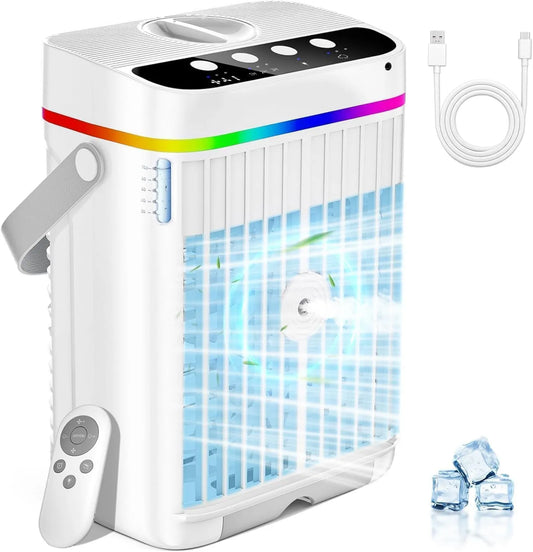 Ylkf klimatyzator przenośny, Klimatyzator, przenośne, 3-biegowa, mała jednostka AC do sypialni, dioda LED